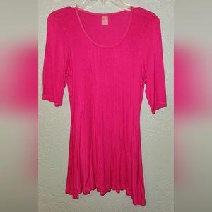 Pink mid-sleeve short stretchy dress/top - Used
